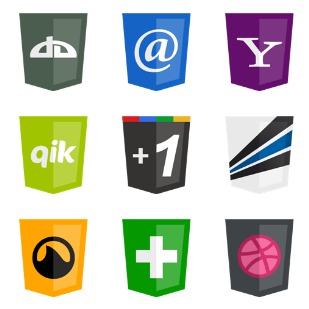 Modern Web Social icon sets preview