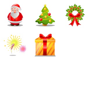 Merry Christmas icon sets preview
