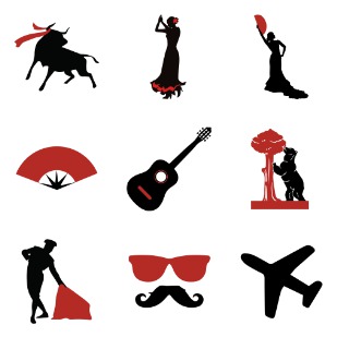 Spanish Travel icon sets preview