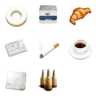 The Coffee Shop icon sets preview