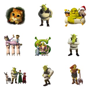 Shrek icon sets preview