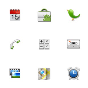 HTC Sense UI 2.1 Icons icon sets preview