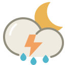 thunderstorms night icon