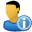 male, user, information icon