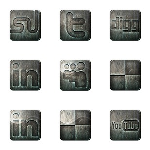 Derelict Social Media icon sets preview