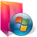 Aurora, Folders, texto, Windows icon