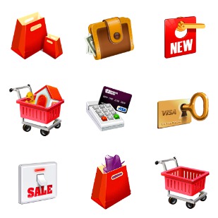 E Commerce icon sets preview