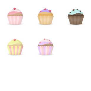 Cupcake icon sets preview