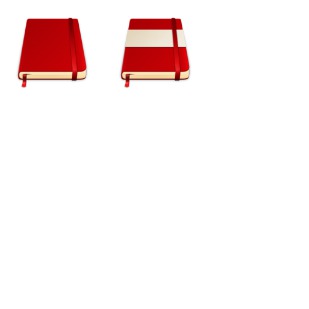 Red Moleskine icon sets preview