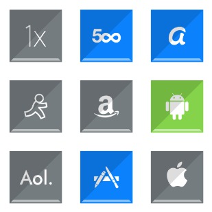 Shaded Social icon sets preview