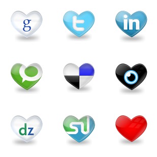 Hearting Social icon sets preview