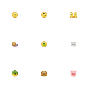 Shrunk Pidgin Smilies icon sets preview