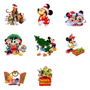Cartoon Christmas icon sets preview