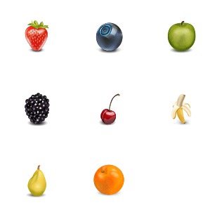 Fruit icon sets preview
