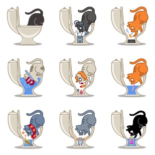Cats Secrets icon sets preview