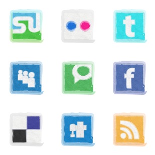Watercolor icon sets preview