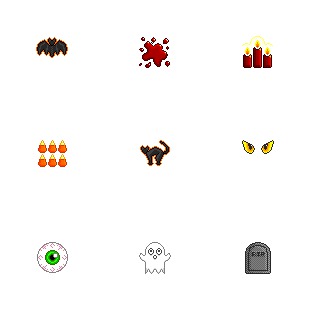 Halloween icon sets preview