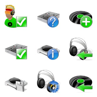 Dj icon sets preview