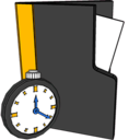 folder,clock icon