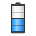 half, battery icon