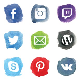 Social Aqu icon sets preview