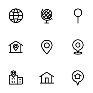 Mini set - Map / Location icon sets preview