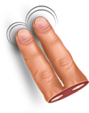 finger, gesture, swipe, two icon