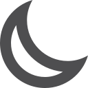 moon, stroke icon