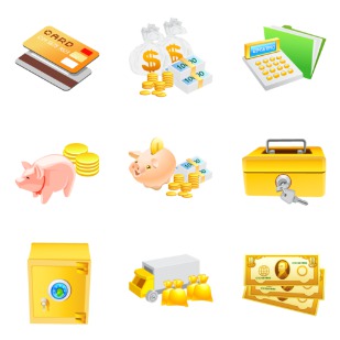 Money icon sets preview