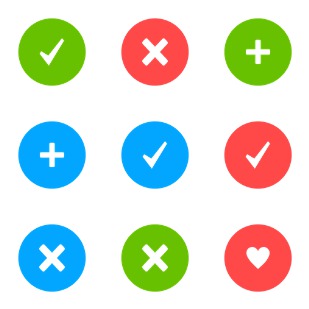 Round UI Buttons icon sets preview