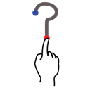 question, stroke, gestureworks, mark icon