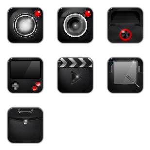 Leather icon sets preview