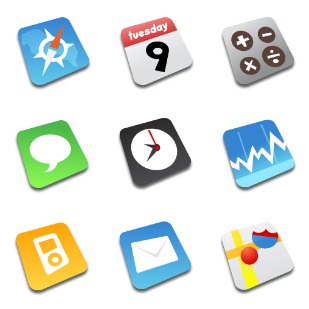 Comic iPhone icon sets preview