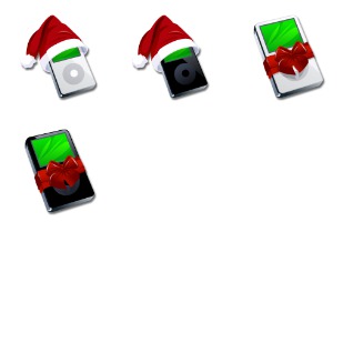 iPod Christmas icon sets preview