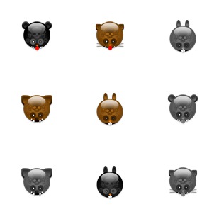 Animauls icon sets preview