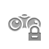 lock, binoculars icon