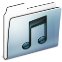 Folder, Graphite, Music, Smooth icon