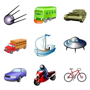 Transport icon sets preview