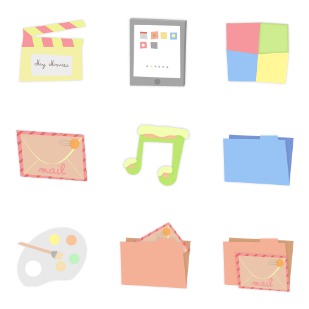 Colorful Morning icon sets preview