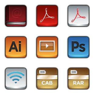 Rounded Square icon sets preview