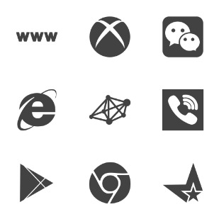 Social Media & Logos I Glyph icon sets preview