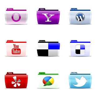 Social Networks Colorflow icon sets preview
