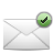 email, envelop, check, mail, letter, message icon
