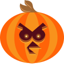 pumpkin, bird, angry, spooky, scary, halloween, jack-o-lantern icon
