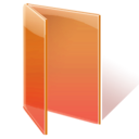 Folder, Open, Orange icon