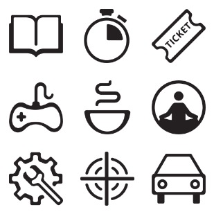 Locations - Outline icon sets preview