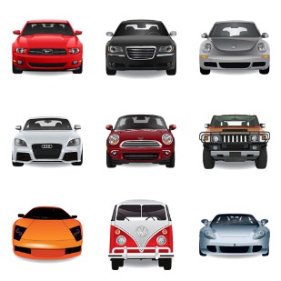 Car icon sets preview