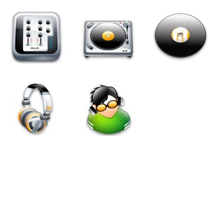 Disc Jockey icon sets preview