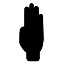 Hand silhouette icon
