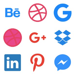 Social Networks icon sets preview